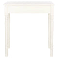 Traditional Single Drawer Desk with Turned Legs Distressed White Brown Black