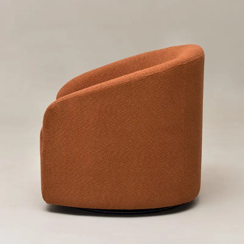 Boucle Upholstered Swivel Barrel Accent Armchair Multi-Color Options