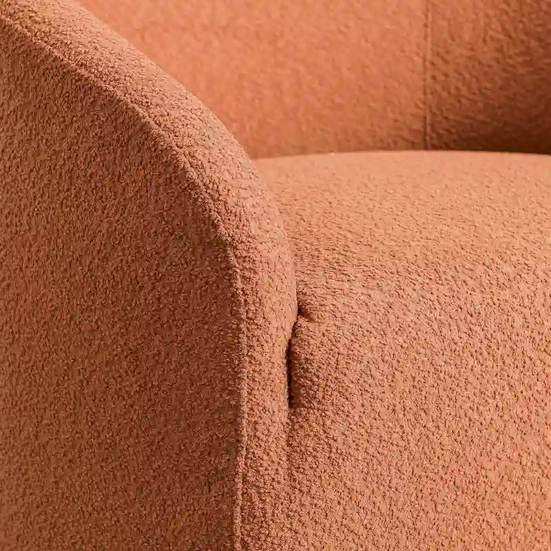 Boucle Upholstered Swivel Barrel Accent Armchair Multi-Color Options