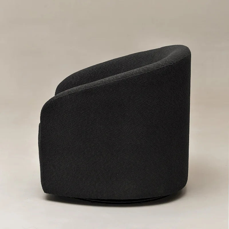 Boucle Upholstered Swivel Barrel Accent Armchair Multi-Color Options