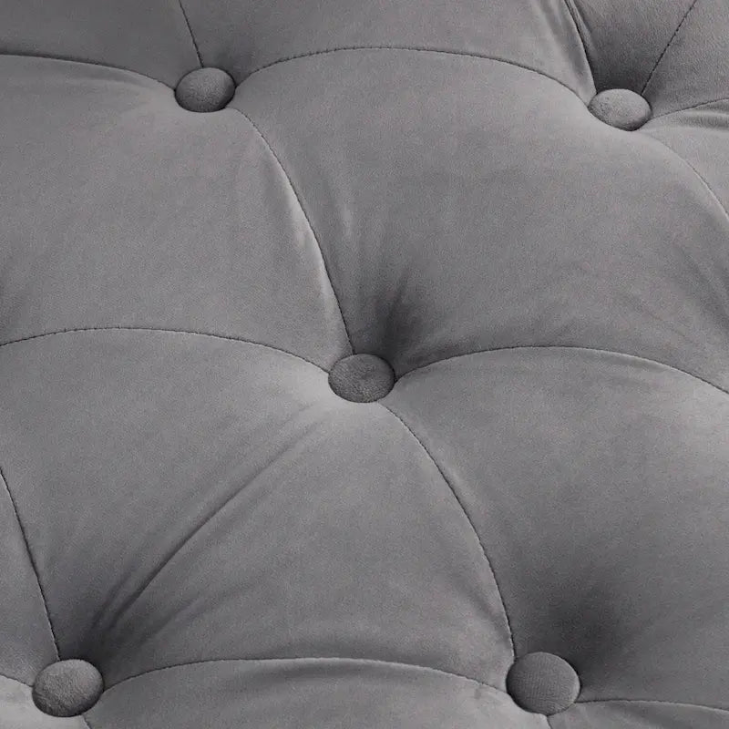 Velvet Swivel Barrel Accent Chair Tufted Round Upholstered Grey Beige