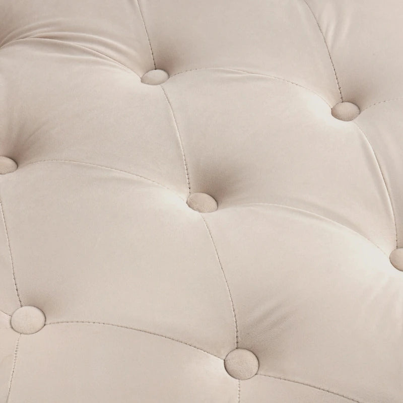 Velvet Swivel Barrel Accent Chair Tufted Round Upholstered Grey Beige