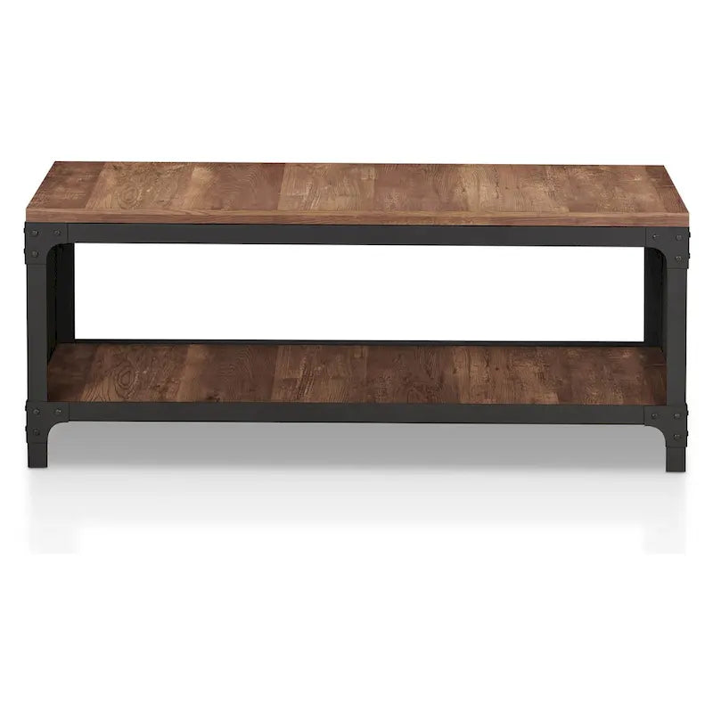 Rustic Reclaimed Oak Wood Metal Mesh Shoe Storage Entryway Bench