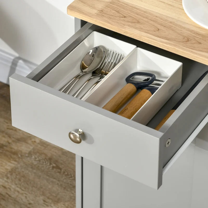 Modern Buffet Sideboard Cabinet with Adjustable Shelves and Drawers Black