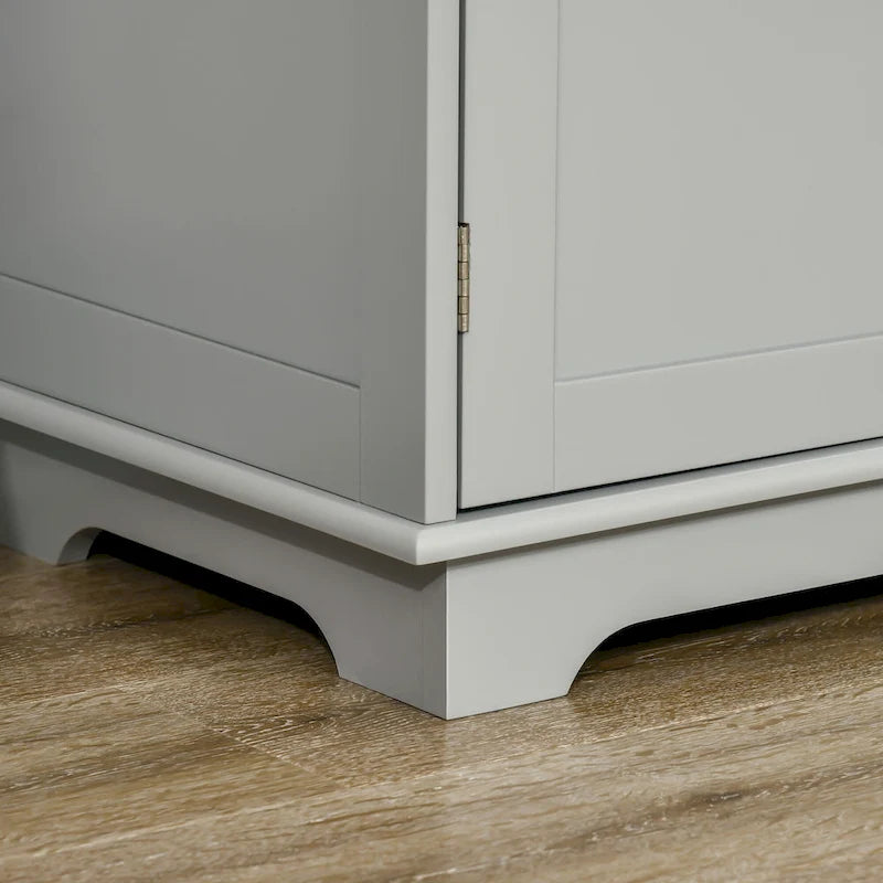 Modern Buffet Sideboard Cabinet with Adjustable Shelves and Drawers Black