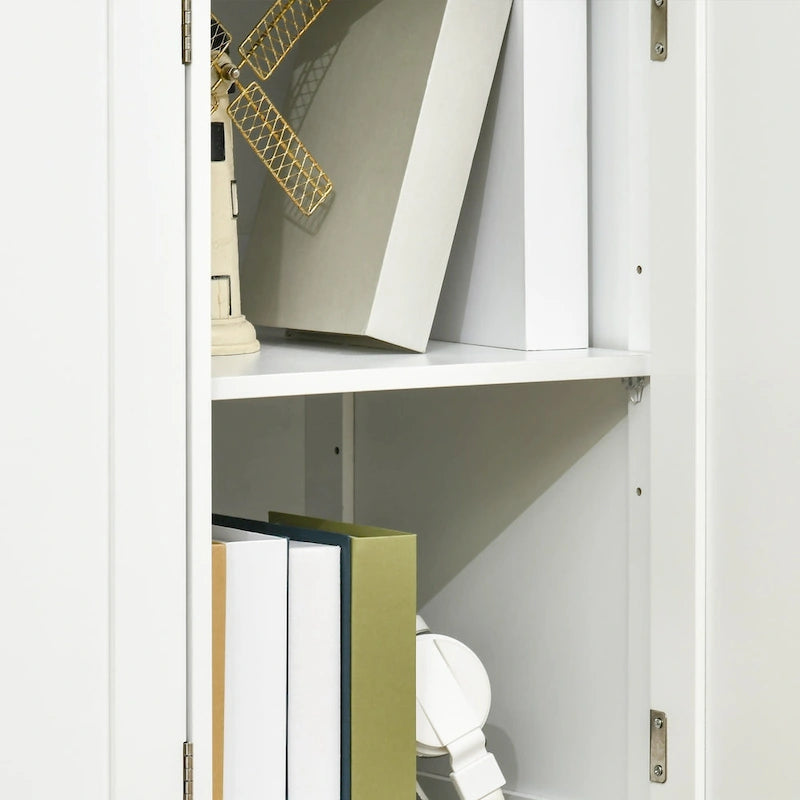 Modern Buffet Sideboard Cabinet with Adjustable Shelves and Drawers Black