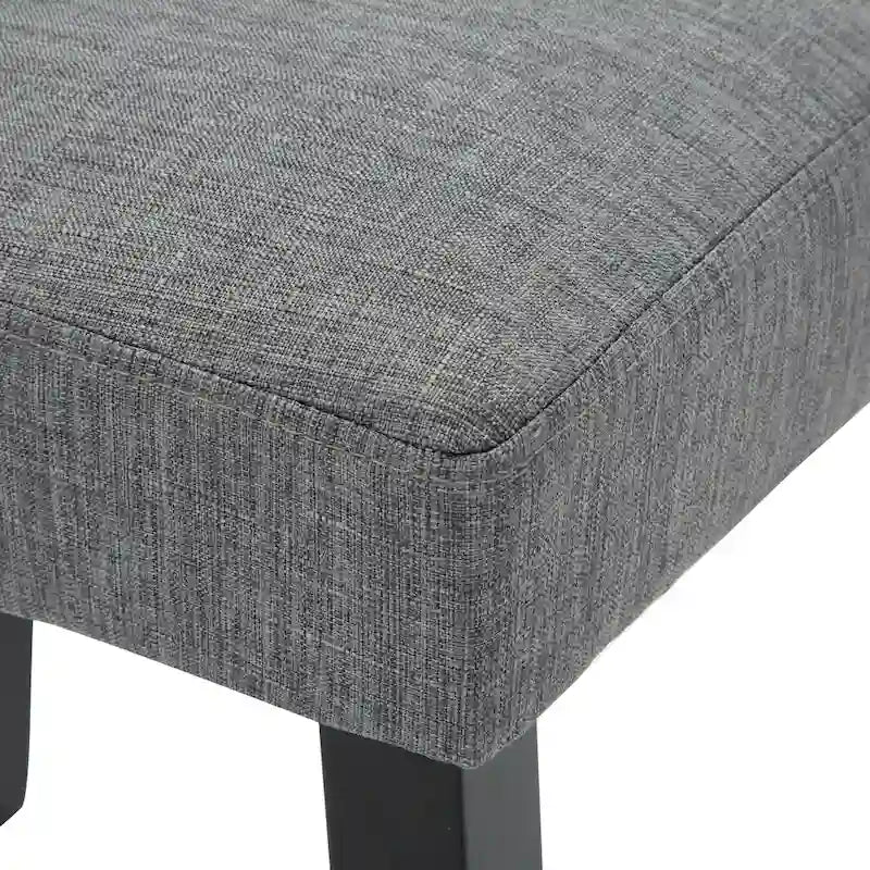 Upholstered Parsons Dining Chair with Solid Wood Legs, Grey or Black