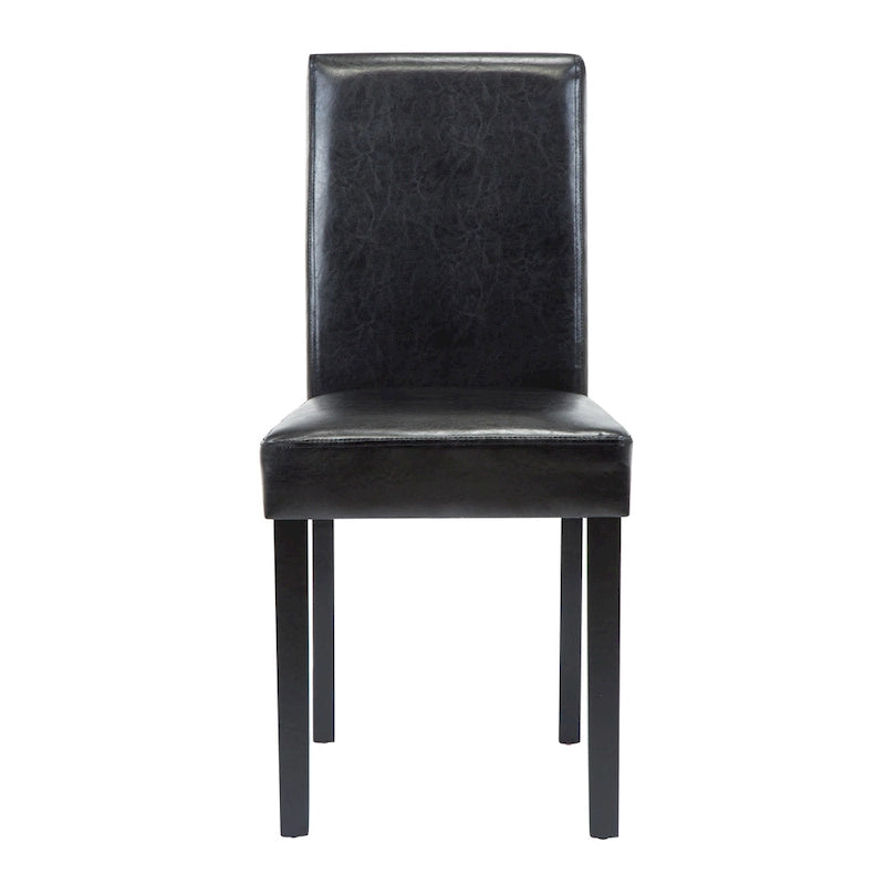 Upholstered Parsons Dining Chair with Solid Wood Legs, Grey or Black