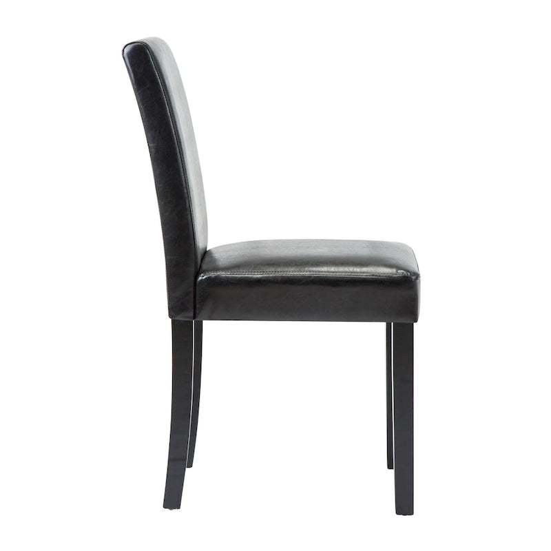 Upholstered Parsons Dining Chair with Solid Wood Legs, Grey or Black