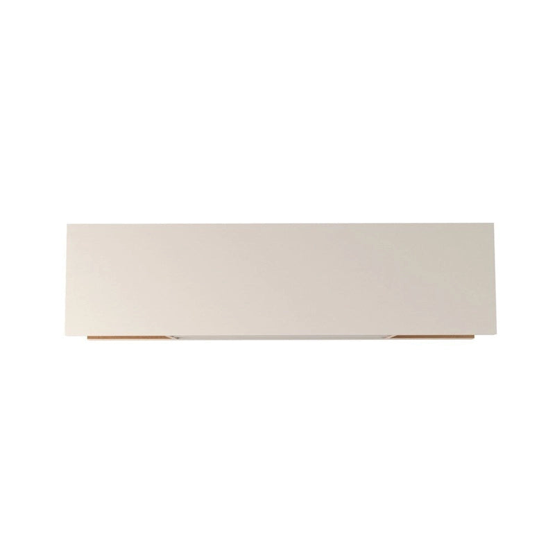 Free Standing TV Media Cabinet Console with Open Shelves and Splayed Wood Legs Cream White