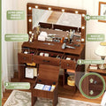 43.3 Wide Makeup Vanity Dressing With Lighted Mirror and Stool