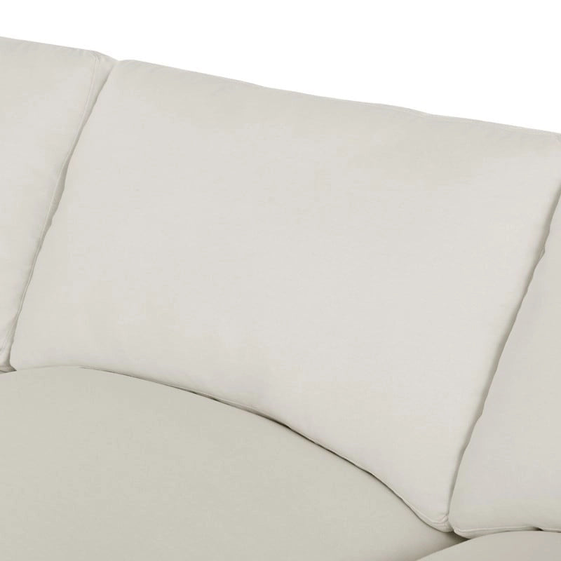 Large Sectional Sofa with Chaise Removable Cushions Polyester Grey Beige