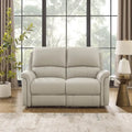 Top Grain Leather Power Zero Gravity Reclining Loveseat with Adjustable Headrest